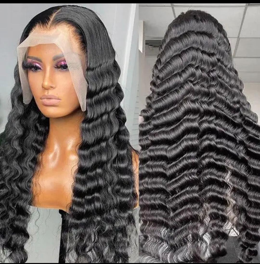 13x4 Transparent Lace Frontal Deep Wave 100% Human Hair | Natural Hairline
